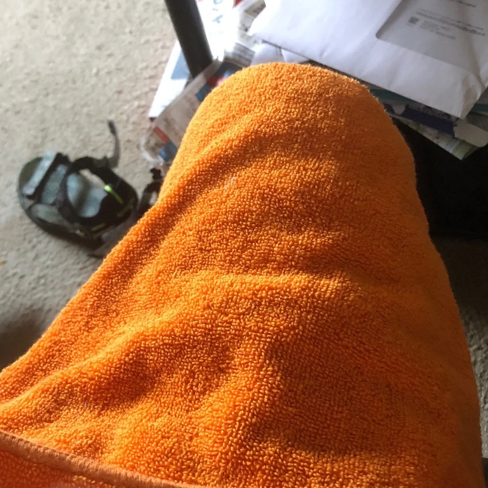 Orange Kids wash cloth Soft Microfiber Hooded Towel